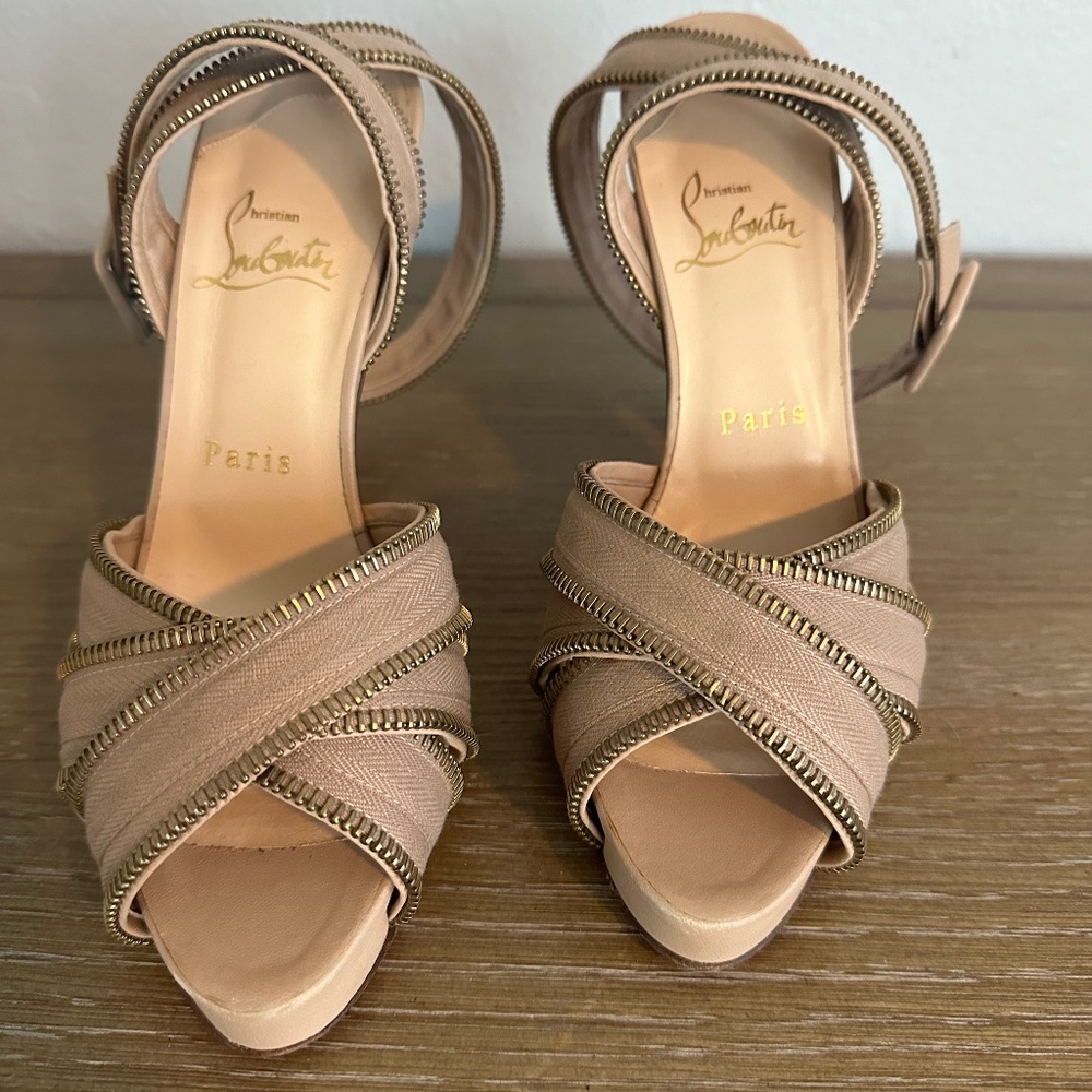 Christian Louboutin Zoupi Tan Sandal